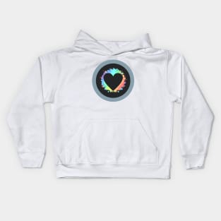 Colorful Black Heart Design Kids Hoodie